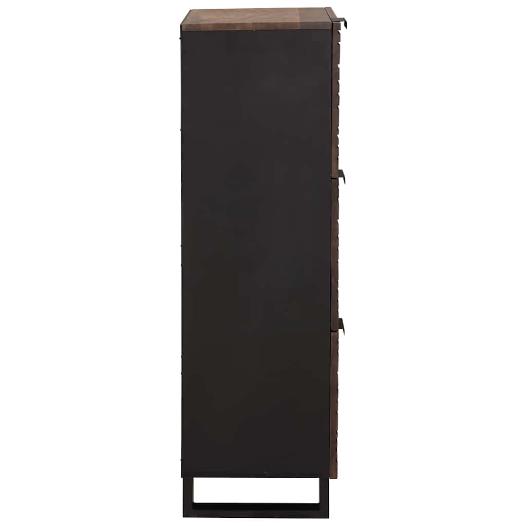 Highboard Notenhout met plank Anders met opslag met de deur Bruin 40 x 33.5 x 110 cm