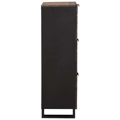 Highboard Notenhout met plank Anders met opslag met de deur Bruin 40 x 33.5 x 110 cm