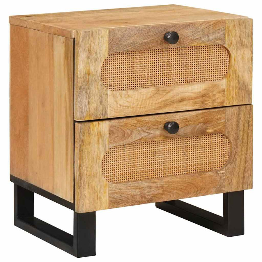 Nachtkastje 2 pcs Naturel 40 x 33,5 x 46 cm Massief Mango Hout