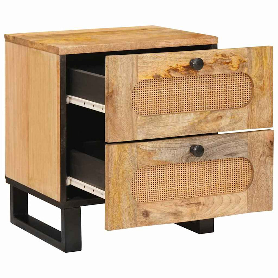 Nachtkastje 2 pcs Naturel 40 x 33,5 x 46 cm Massief Mango Hout