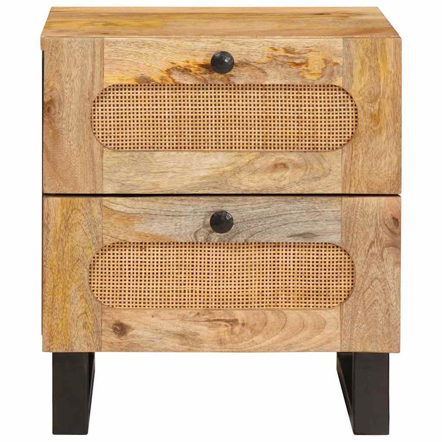 Nachtkastje 2 pcs Naturel 40 x 33,5 x 46 cm Massief Mango Hout