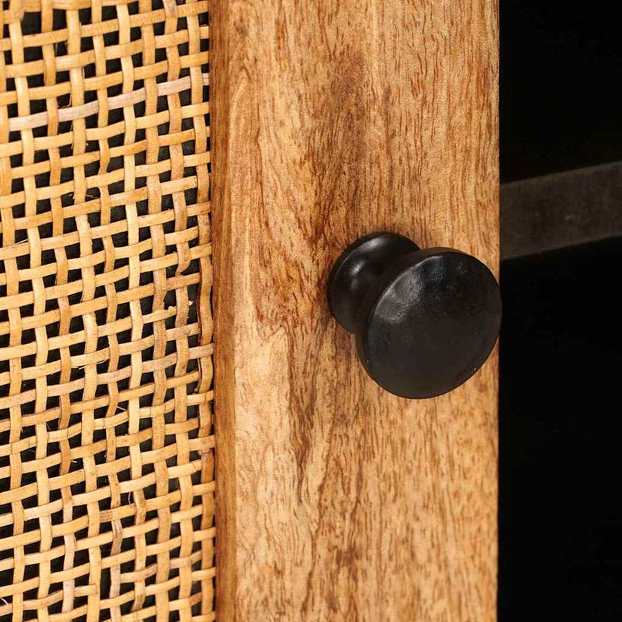 TV-kast met plank Bruin 105 x 33,5 x 46 cm Massief Mango Hout