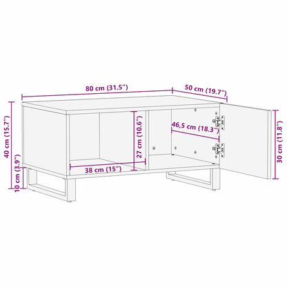 Salontafel Naturel 80 x 50 x 40 cm Massief Mango Hout
