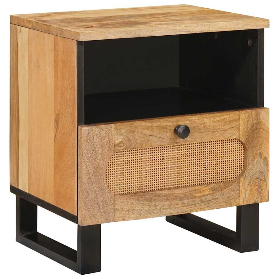 Nachtkastje met lade Naturel 40 x 33 x 46 cm Massief Mango Hout