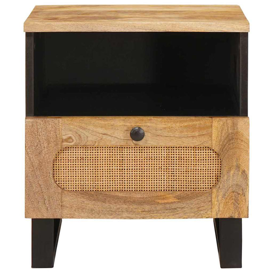 Nachtkastje met lade Naturel 40 x 33 x 46 cm Massief Mango Hout