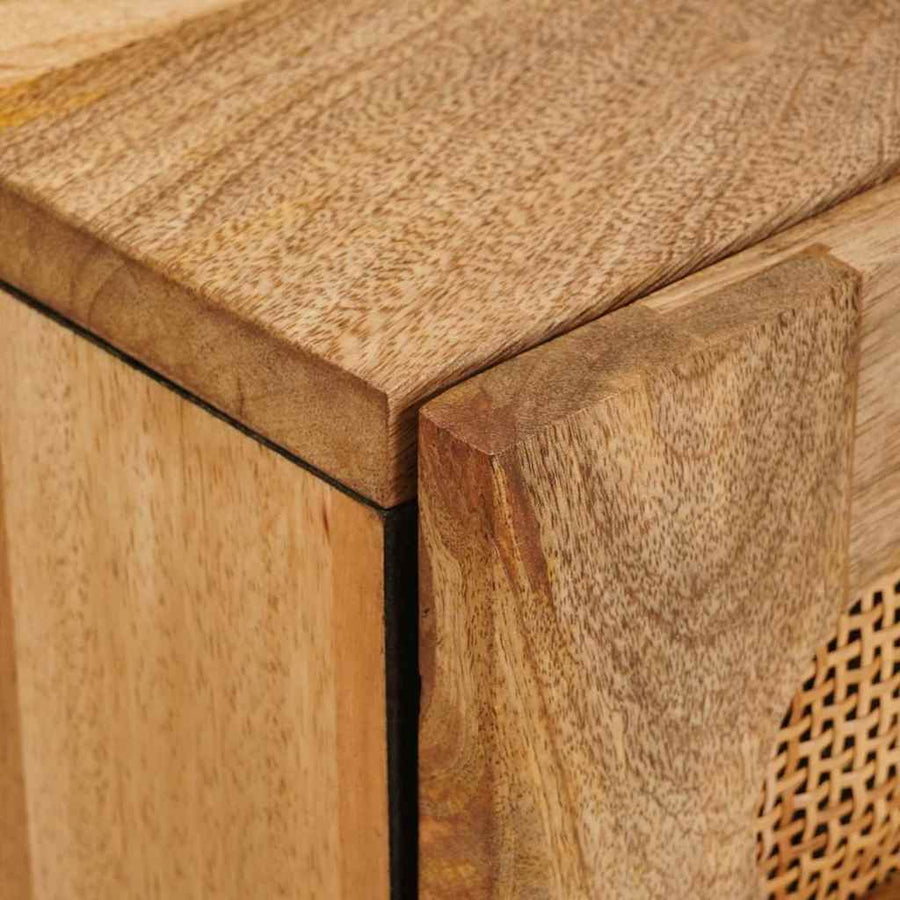 Nachtkastje met lade Naturel 50 x 33 x 60 cm Massief Mango Hout