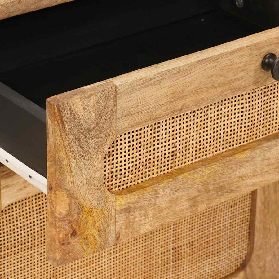 Nachtkastje met lade Naturel 50 x 33 x 60 cm Massief Mango Hout