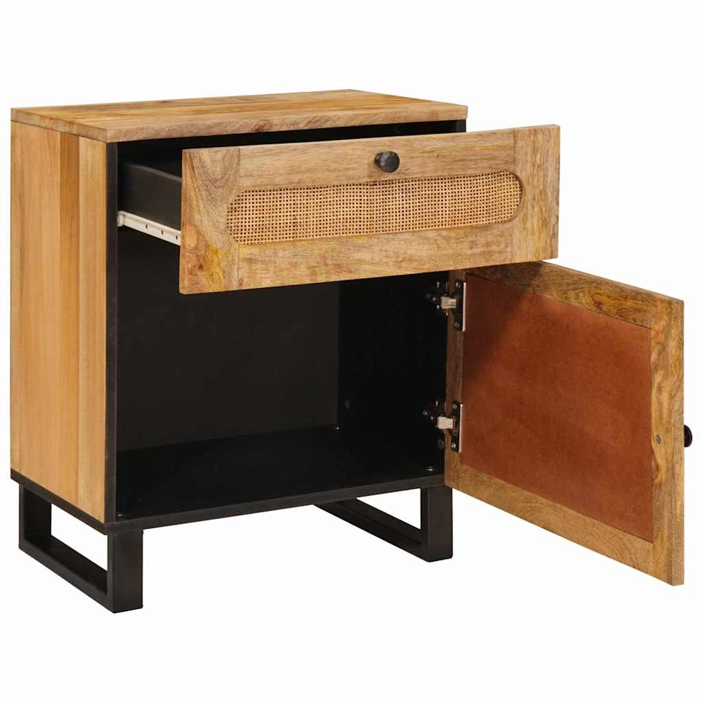 Nachtkastje met lade Naturel 50 x 33 x 60 cm Massief Mango Hout