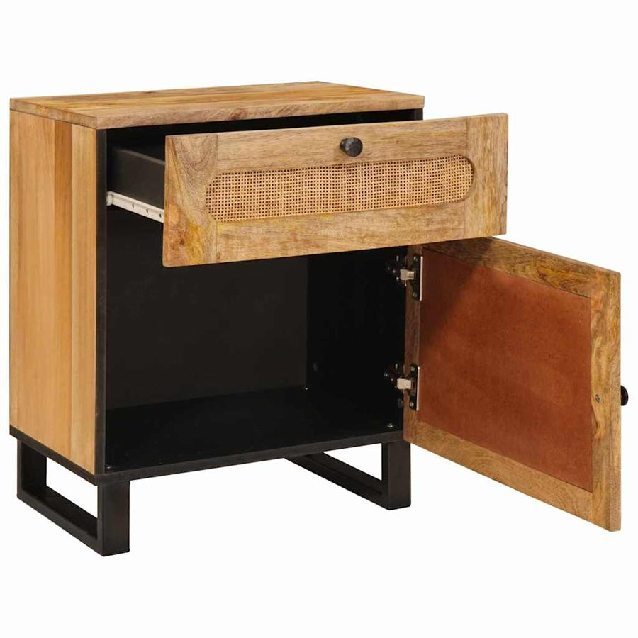 Nachtkastje met lade Naturel 50 x 33 x 60 cm Massief Mango Hout