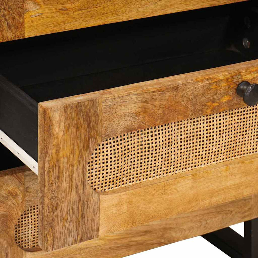 Nachtkastje met lade Naturel 50 x 33 x 60 cm Massief Mango Hout