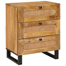 Nachtkastje met lade Naturel 50 x 33 x 60 cm Massief Mango Hout