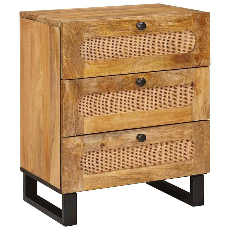 Nachtkastje met lade Naturel 50 x 33 x 60 cm Massief Mango Hout