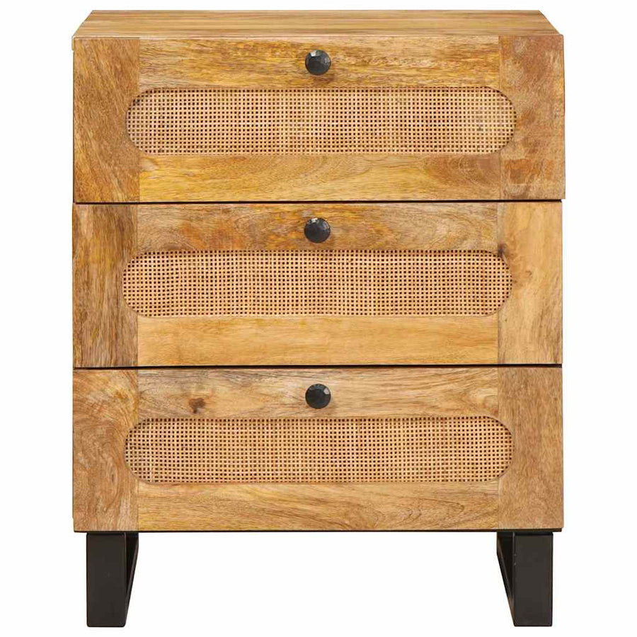 Nachtkastje met lade Naturel 50 x 33 x 60 cm Massief Mango Hout