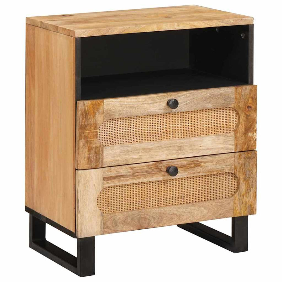 Nachtkastje met lade Naturel 50 x 33 x 60 cm Massief Mango Hout