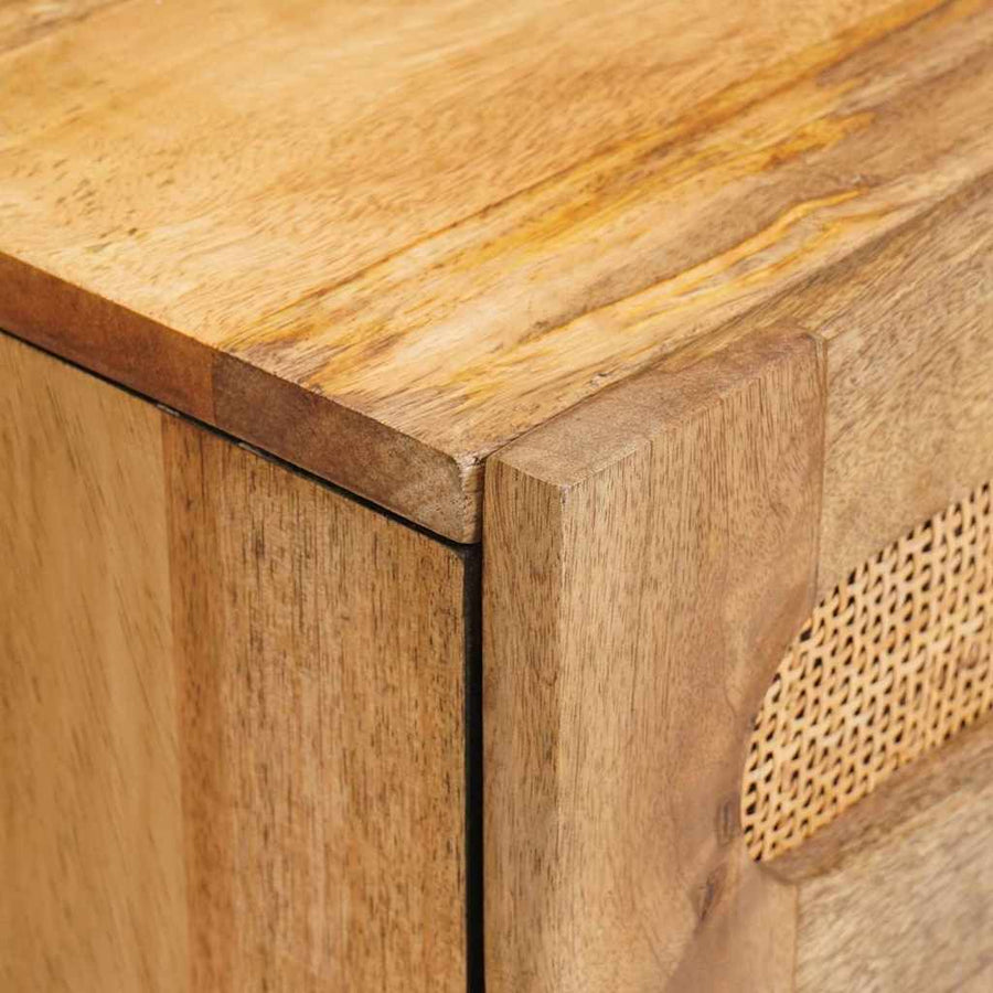 Nachtkastje met lade Naturel 50 x 33 x 60 cm Massief Mango Hout