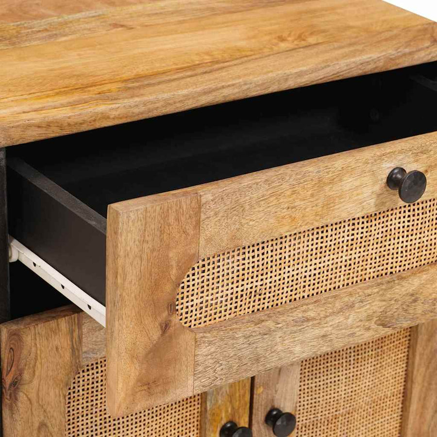 Nachtkastje met lade Naturel 50 x 33 x 60 cm Massief Mango Hout
