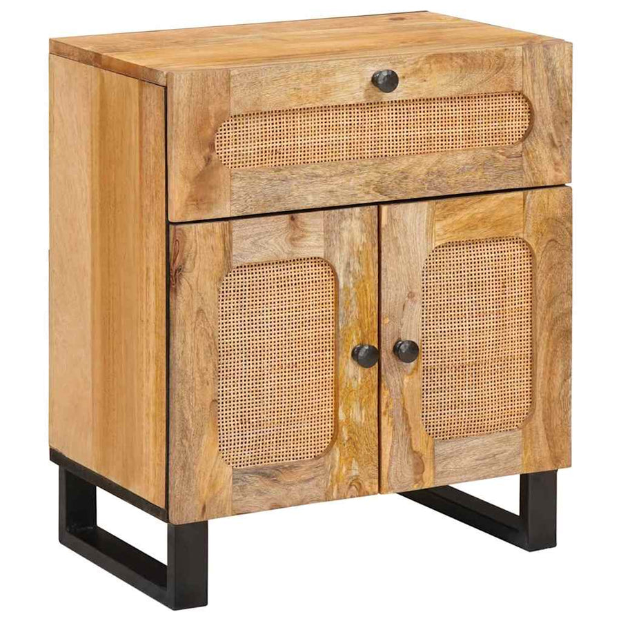 Nachtkastje met lade Naturel 50 x 33 x 60 cm Massief Mango Hout