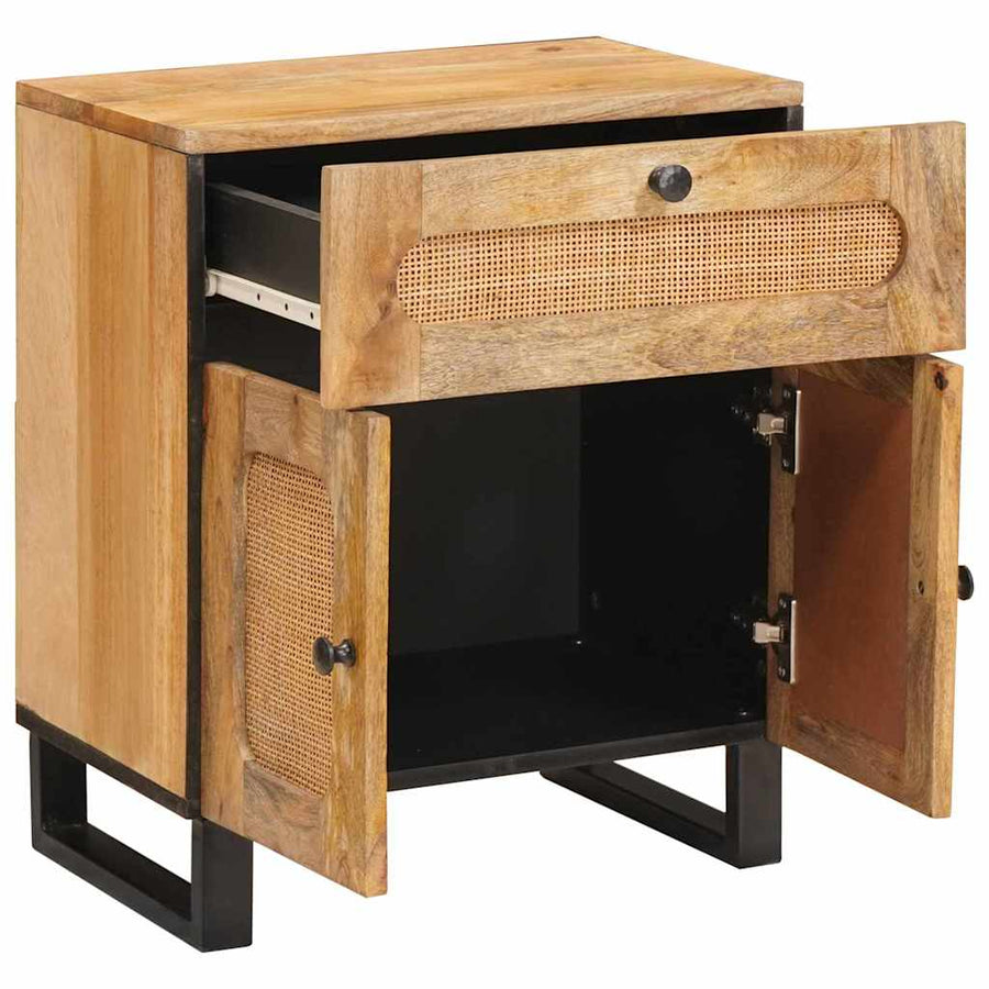 Nachtkastje met lade Naturel 50 x 33 x 60 cm Massief Mango Hout