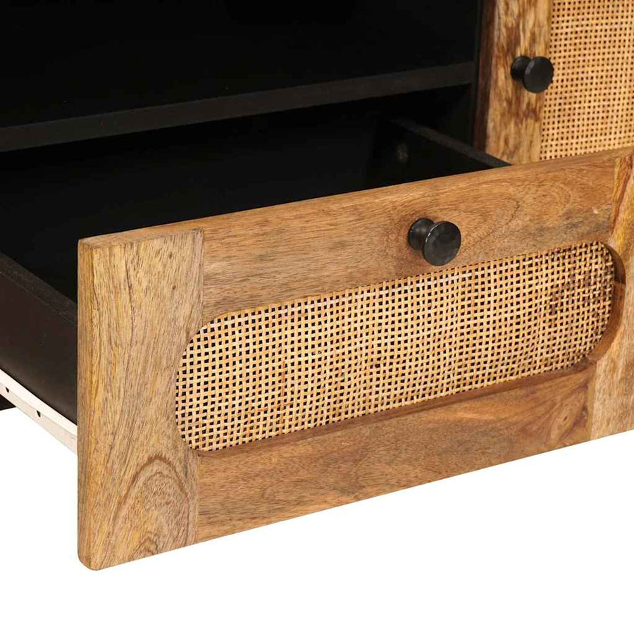TV-kast met lade Bruin 105 x 33,5 x 46 cm Massief Mango Hout