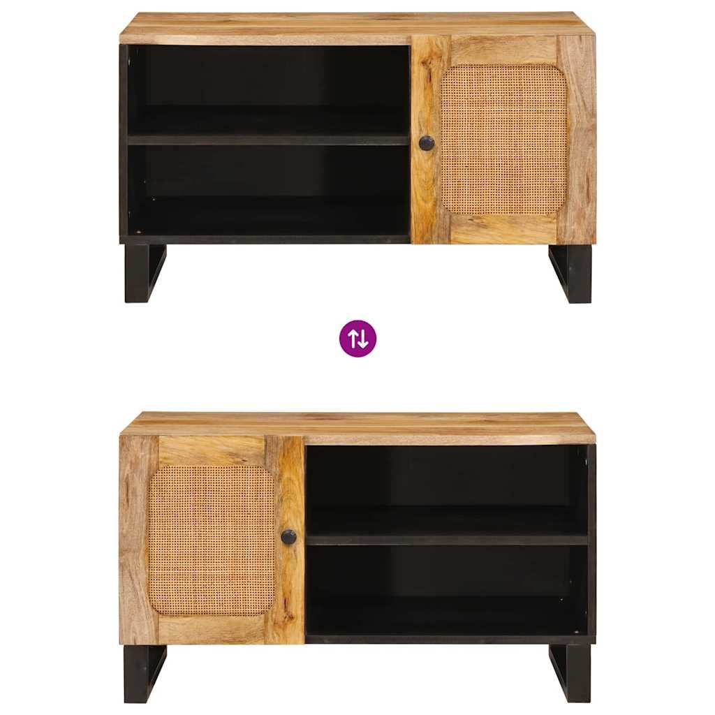 TV-kast met opslag Bruin 80 x 31,5 x 46 cm Massief Mango Hout
