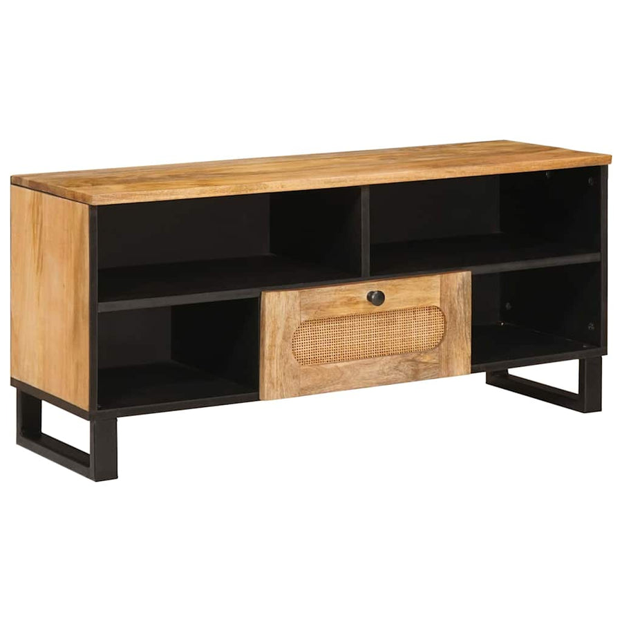 TV-kast met lade Bruin 100 x 33,5 x 46 cm Massief Mango Hout