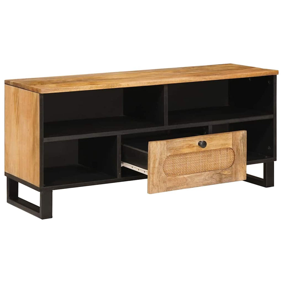 TV-kast met lade Bruin 100 x 33,5 x 46 cm Massief Mango Hout