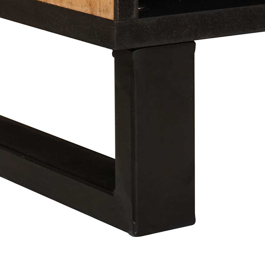 Tv-Kast Met Lade Bruin 80 X 33,5 X 46 Cm Massief Mango Hout