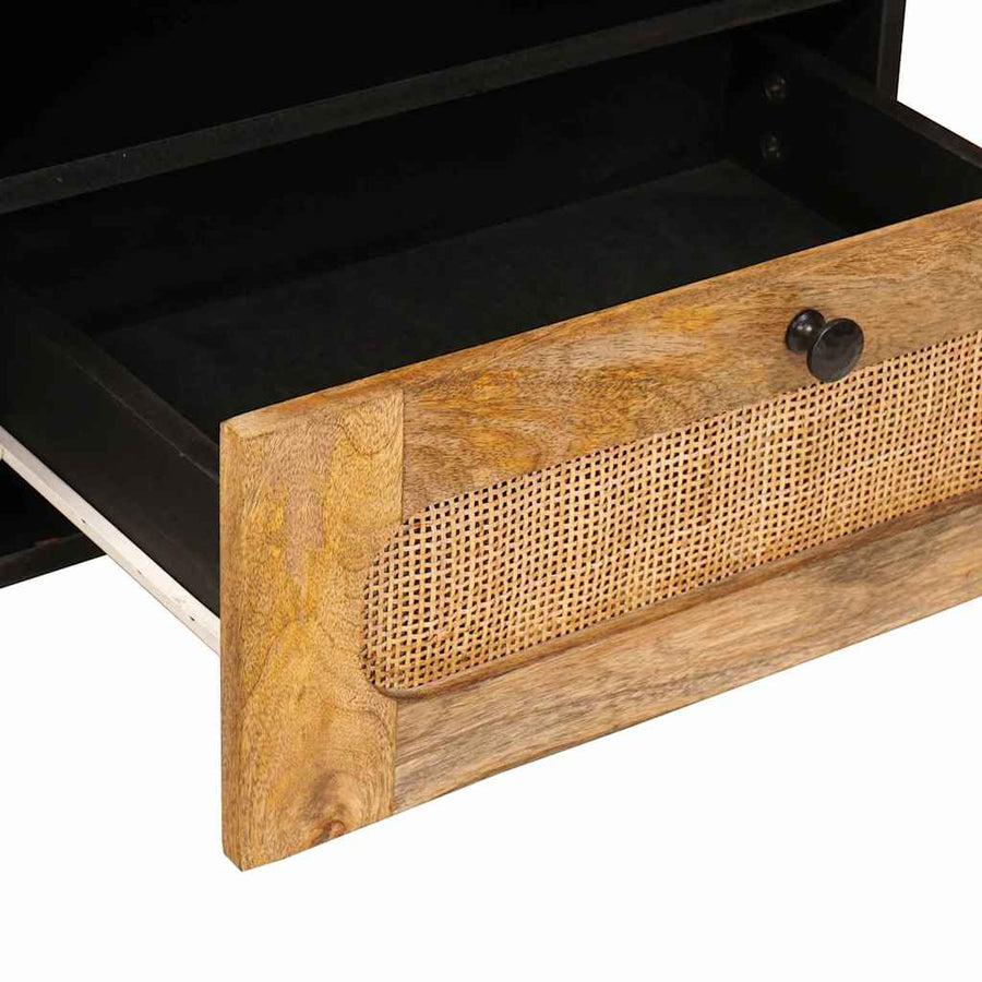 Tv-Kast Met Lade Bruin 80 X 33,5 X 46 Cm Massief Mango Hout