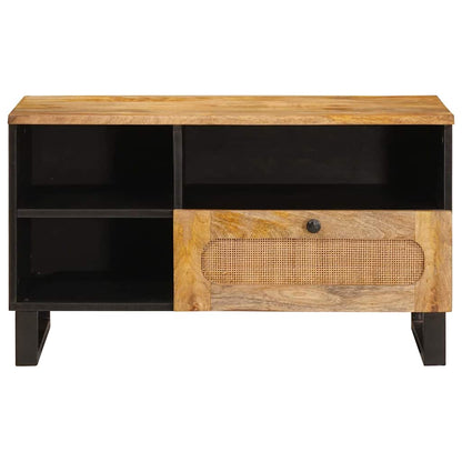 Tv-Kast Met Lade Bruin 80 X 33,5 X 46 Cm Massief Mango Hout