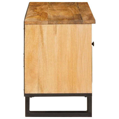Tv-Kast Met Lade Bruin 80 X 33,5 X 46 Cm Massief Mango Hout