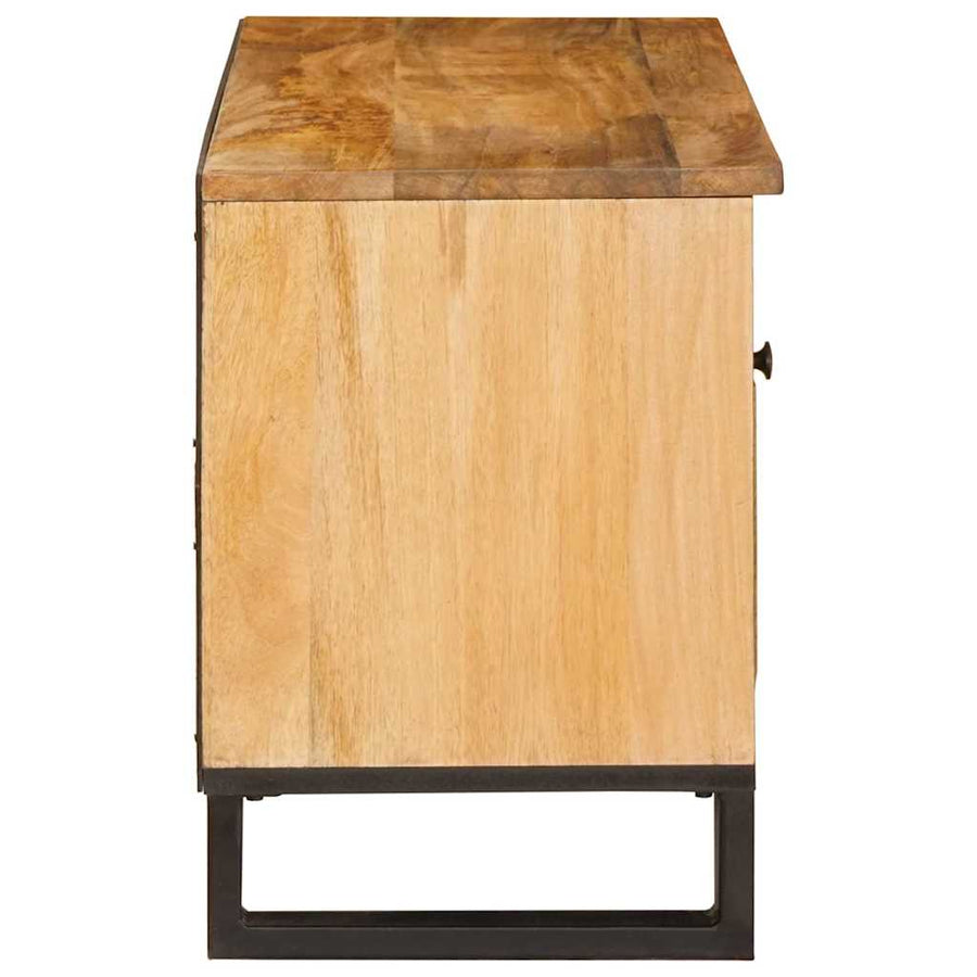 Tv-Kast Met Lade Bruin 80 X 33,5 X 46 Cm Massief Mango Hout