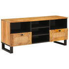 TV cabinet with drawer Brown 100 x 33 x 46 cm Solid Mango Wood