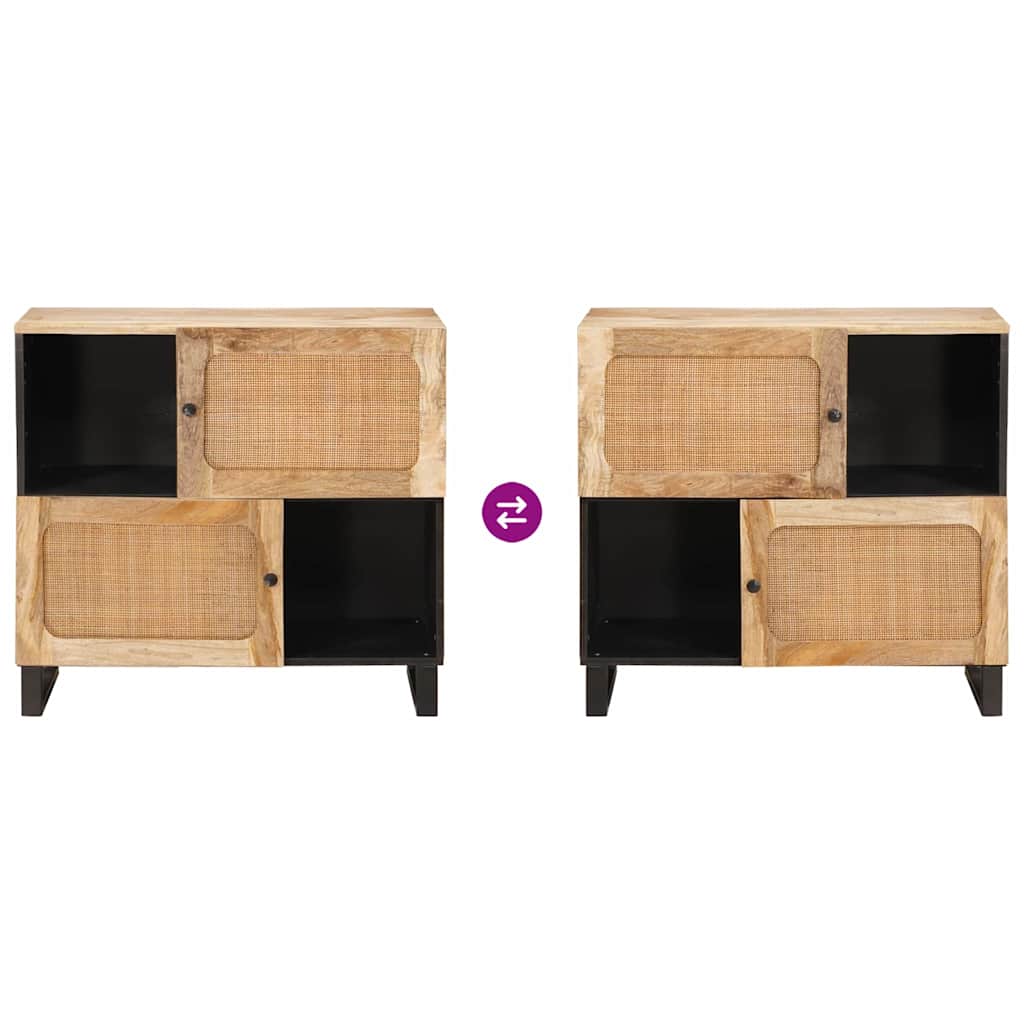 Dressoir met opslag Bruin 80 x 33,5 x 75 cm Massief Mango Hout