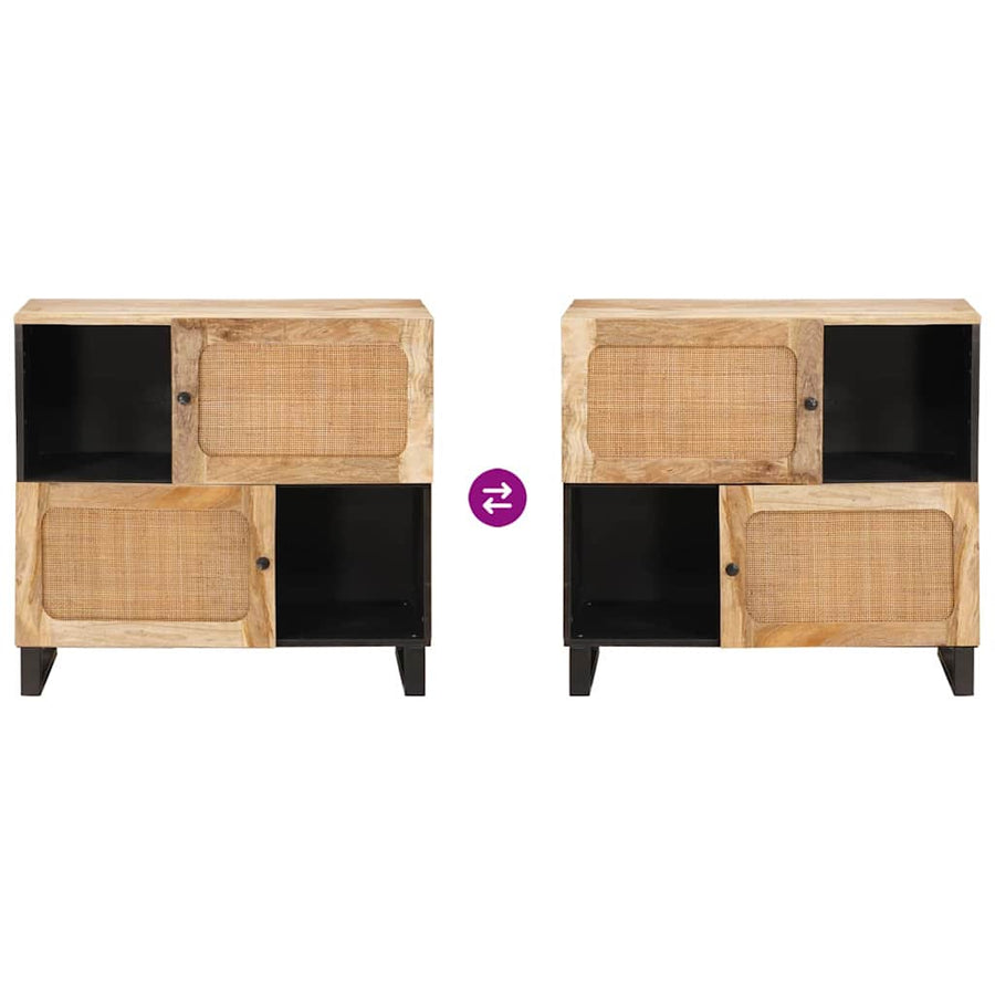 Dressoir met opslag Bruin 80 x 33,5 x 75 cm Massief Mango Hout