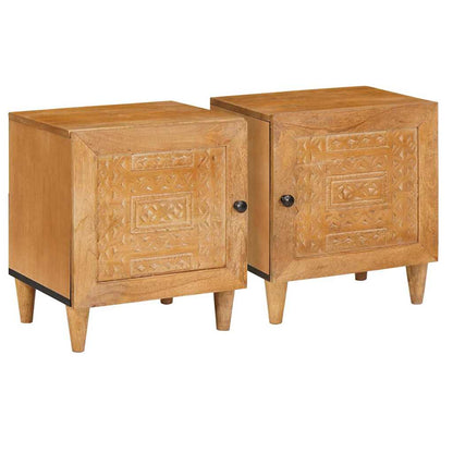Nachtkastje 2 pcs Licht Bruin 40 x 33 x 46 cm