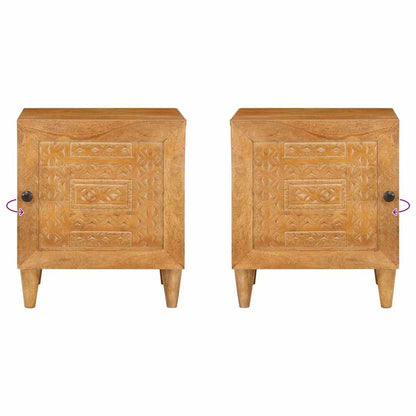 Nachtkastje 2 pcs Licht Bruin 40 x 33 x 46 cm