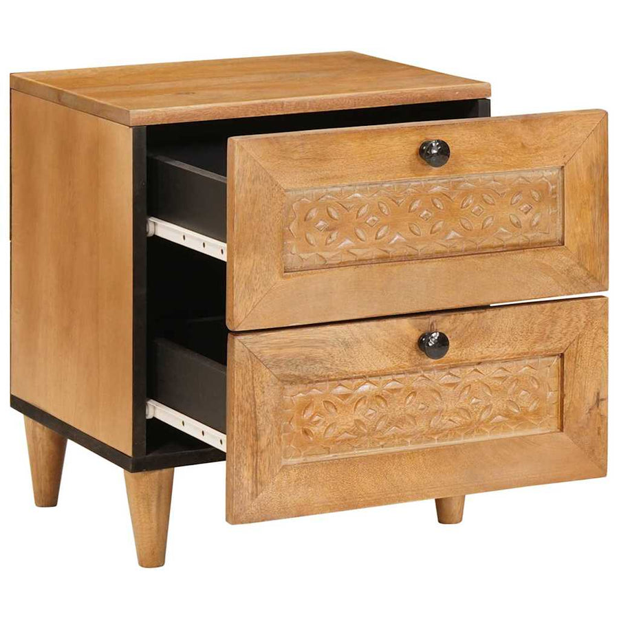Nachtkastje met lade 2 pcs Licht Bruin 40 x 33 x 46 cm