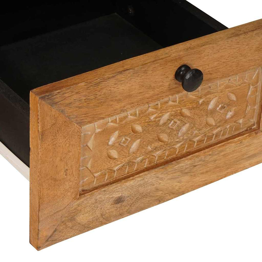 TV-kast met lade Lichtbruin 70 x 33 x 46 cm massief mangohout