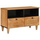 TV-meubel 70x33x46 cm massief mangohout lichtbruin