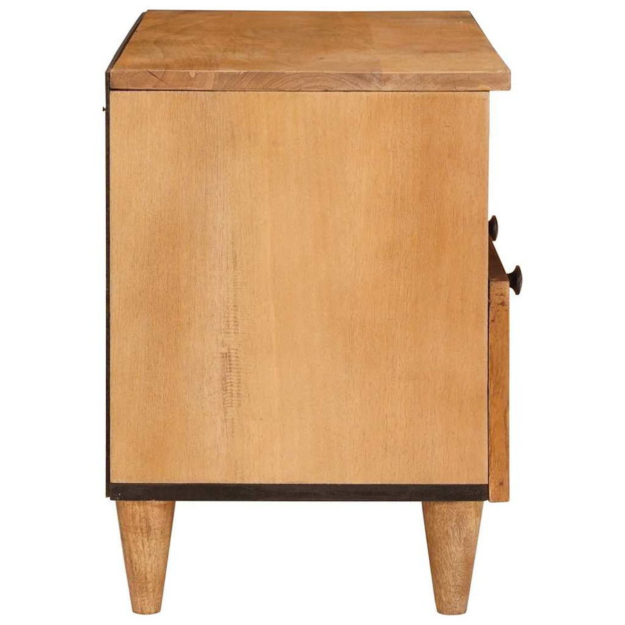 TV-kast met lade Lichtbruin 70 x 33 x 46 cm massief mangohout