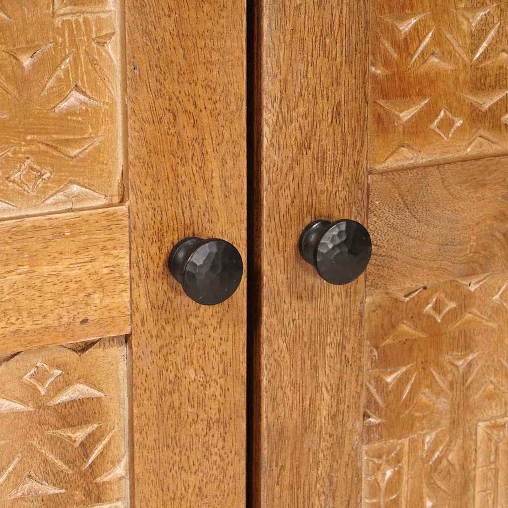 Dressoir Lichtbruin 60 x 33 x 75 cm massief mangohout