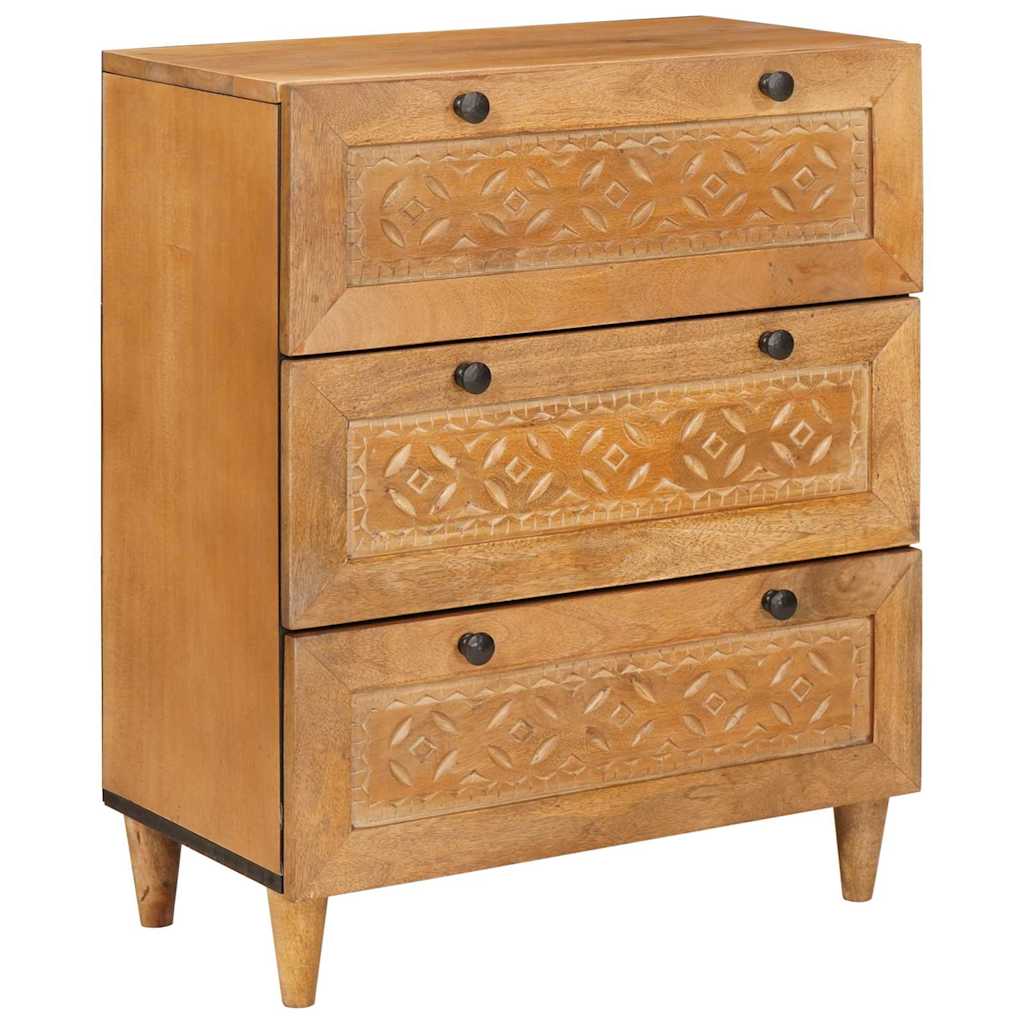 Dressoir Lichtbruin 60 x 33 x 75 cm massief mangohout