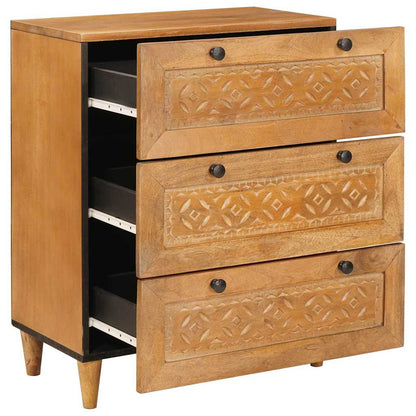 Dressoir Lichtbruin 60 x 33 x 75 cm massief mangohout