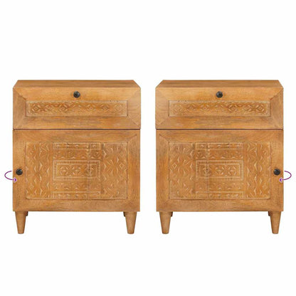 Nachtkastje Licht Bruin 50 x 33 x 60 cm Massief acaciahout