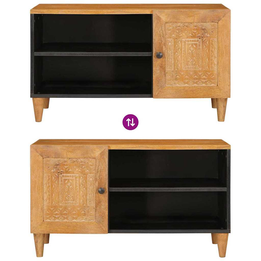 TV Eenheden met plank Licht Bruin 80 x 33 x 46 cm Bewerkt hout