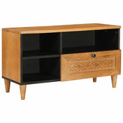 Wandkast 80x33x46 cm bewerkt hout licht bruin