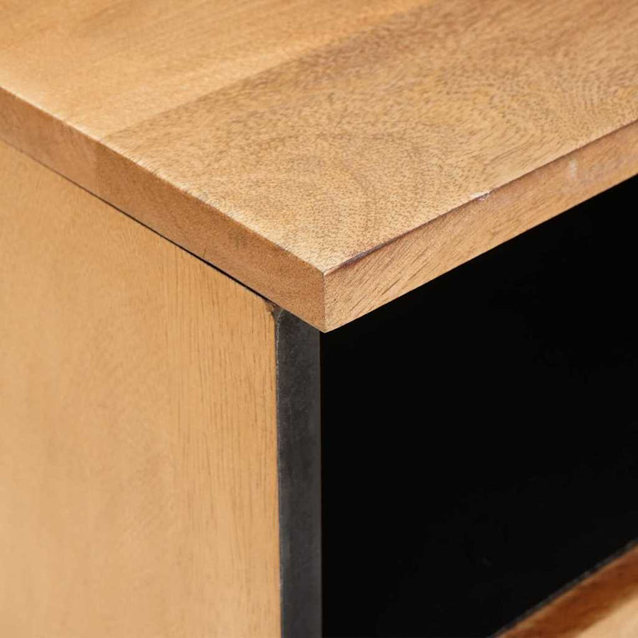 TV-kast met lade Lichtbruin 100 x 33 x 46 cm massief mangohout