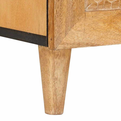 TV-kast met lade Lichtbruin 100 x 33 x 46 cm massief mangohout