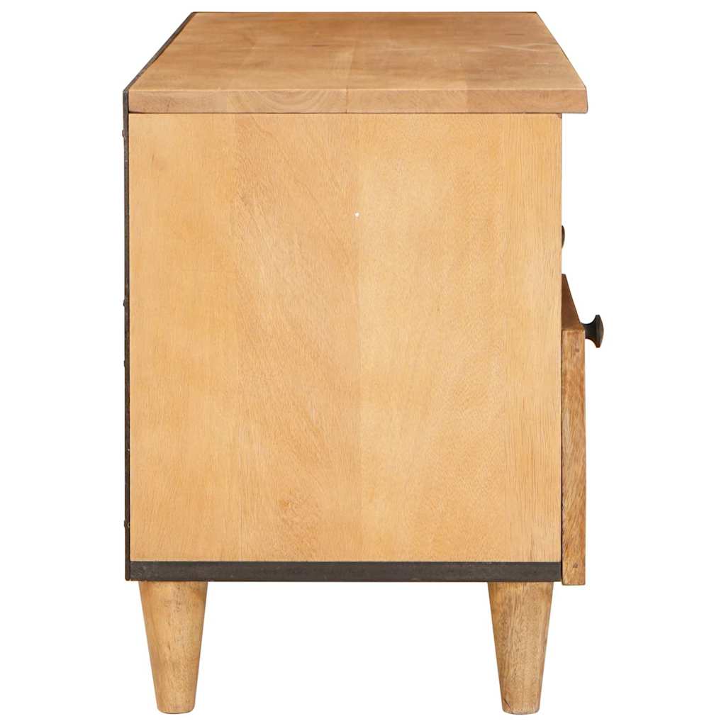 TV-kast met lade Lichtbruin 100 x 33 x 46 cm massief mangohout