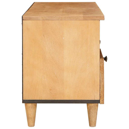 TV-kast met lade Lichtbruin 100 x 33 x 46 cm massief mangohout